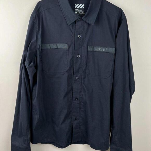Viktos Sofari Long Ops Shirt Adult Large Navy Button Up Size L - Picture 1 of 5